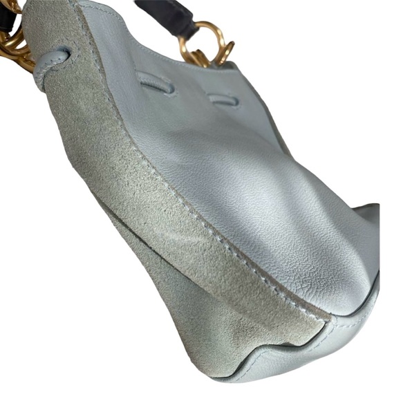 See By Chloe Suede and Leather Gray Blue Tony Crossbody Shoulder Bag EUC - Picture 4 of 4